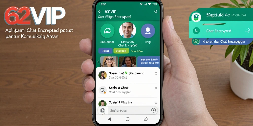 Antarmuka mudah digunakan untuk chat terenkripsi di 62VIP.