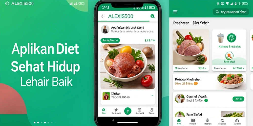 Antarmuka ALEXIS500 yang ramah pengguna untuk diet sehat.