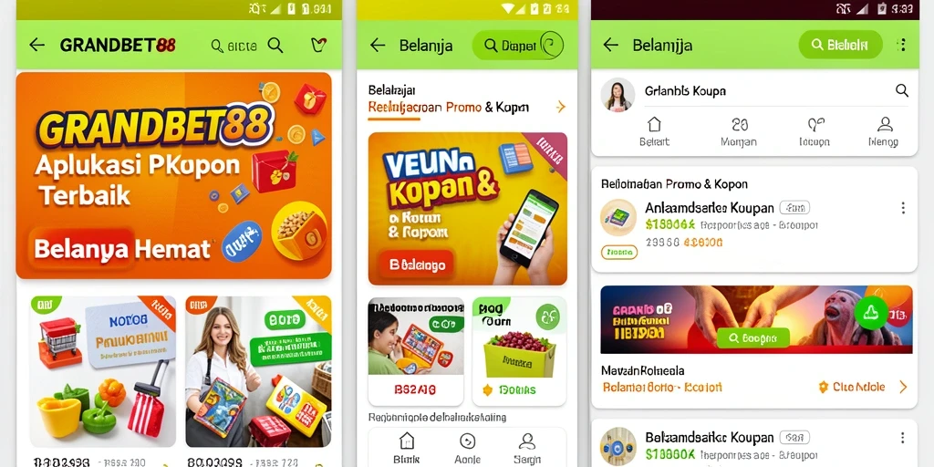 Tampilan antarmuka GRANDBET88 dengan fitur kupon menarik.