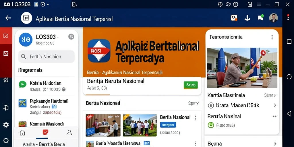 Tampilan antarmuka aplikasi Berita Nasional LOS303.