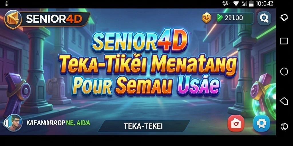 Antarmuka permainan Teka-Teki SENIOR4D yang menarik dan interaktif.