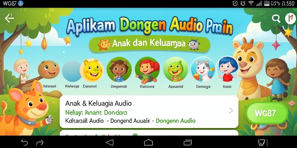 Antarmuka pengguna WG87 yang ramah anak dan menarik.