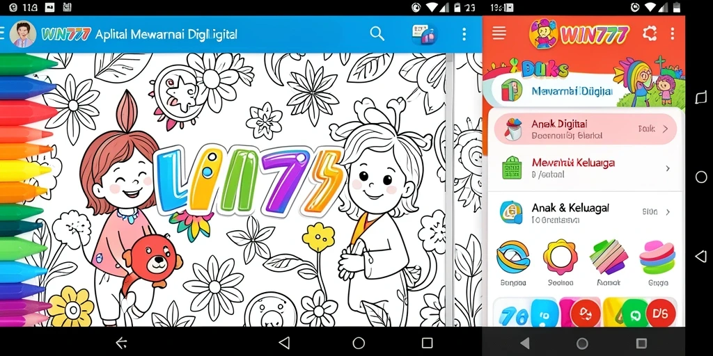 Tampilan antarmuka aplikasi WIN777 yang menarik dan interaktif.